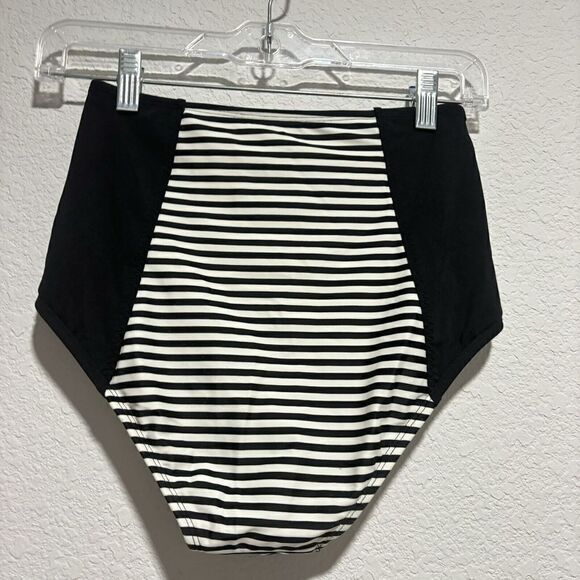 Athleta Montauk Stripe High Waisted Bottom Black Size Small Athletic - Picture 5 of 8
